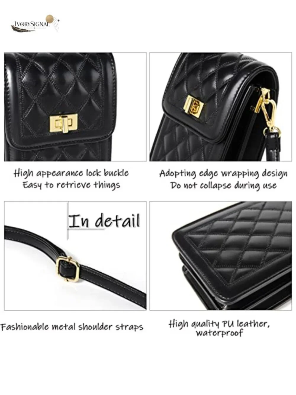 Synthetic Leather Crossbody Phone Purse Mini Messenger Shoulder Handbag Wallet